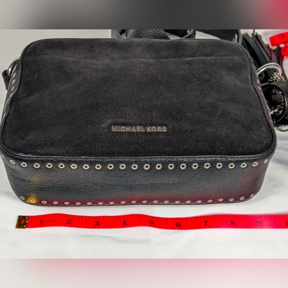 Michael Kors Brooklyn Camera Bag Suede Leather, Tassel & Rings Crossbody - Picture 14 of 15